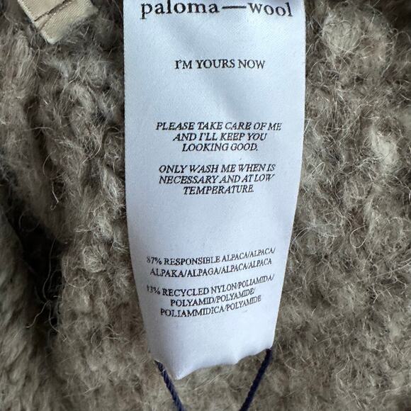 Paloma Wool Carlota Off-Shoulder Sweater Taupe Alpaca Blend - Picture 10 of 11